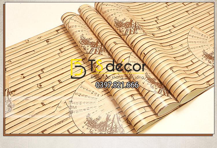 Giấy dán tường tre trúc cổ 3D093 của DS Decor