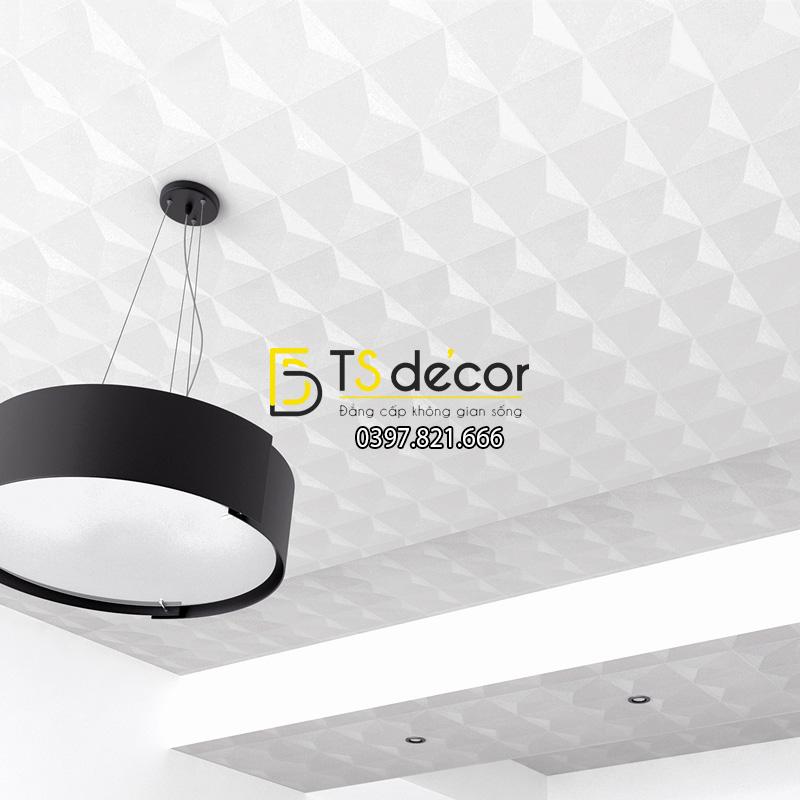 Giấy dán tường dán trần 3D200 màu trắng