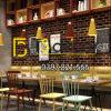 Giấy dán tường giả gạch cháy vàng đen 3D302 quán cafe trà sữa Giấy dán tường giả gạch cháy vàng đen 3D302 quán cafe trà sữa