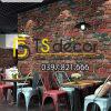 Giấy dán tường giả gạch màu nâu đỏ 3D304 quán cafe Giấy dán tường giả gạch màu nâu đỏ 3D304 quán cafe
