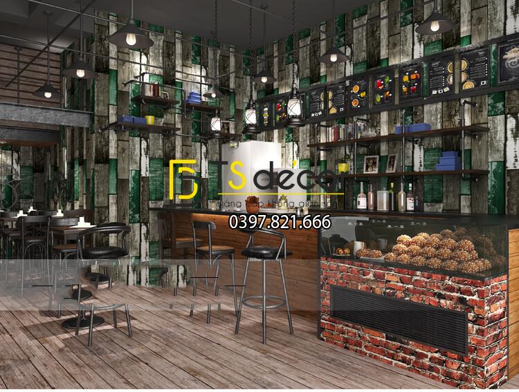 Giấy dán tường giả gỗ ván cổ vintage 3D290 màu xám