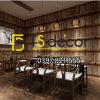Giấy dán tường giả tường tre xưa 3D266 màu xanh nâu đậm Giấy dán tường giả tường tre xưa 3D266 màu xanh nâu đậm