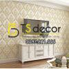 Giấy dán tường hoa châu âu sang trọng 3D288 màu be phòng khách Giấy dán tường hoa châu âu sang trọng 3D288 màu be phòng khách