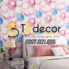 Giấy dán tường họa tiết bóng bay 3D278 màu hồng phòng ngủ