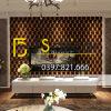 Giấy dán tường kiểu bọc da sofa Chesterfield 3D284 màu nâu Giấy dán tường kiểu bọc da sofa Chesterfield 3D284 màu nâu