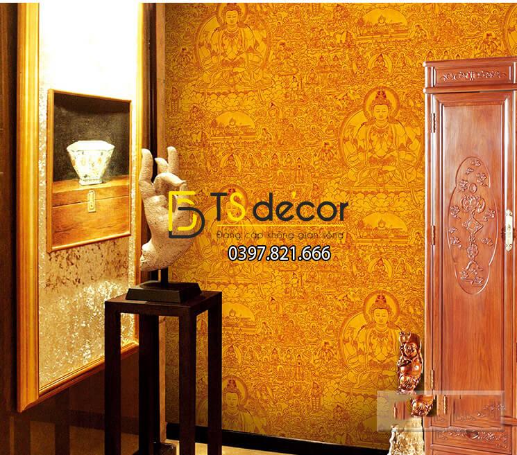 Giấy dán tường phật giáo họa tiết phật tổ 3D305 trang trí