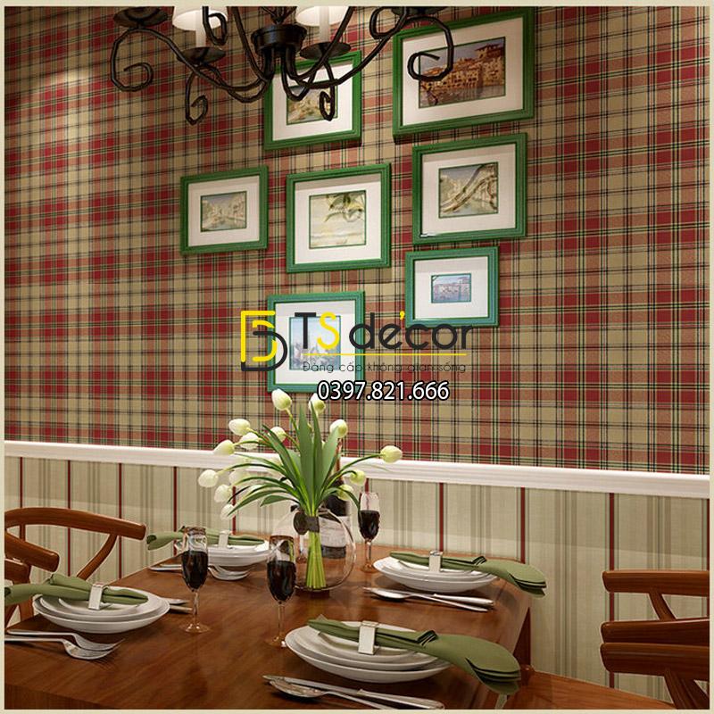 Giấy-dán-tường-sọc-caro-cổ-điển-3d083-mau xanh dan phong an