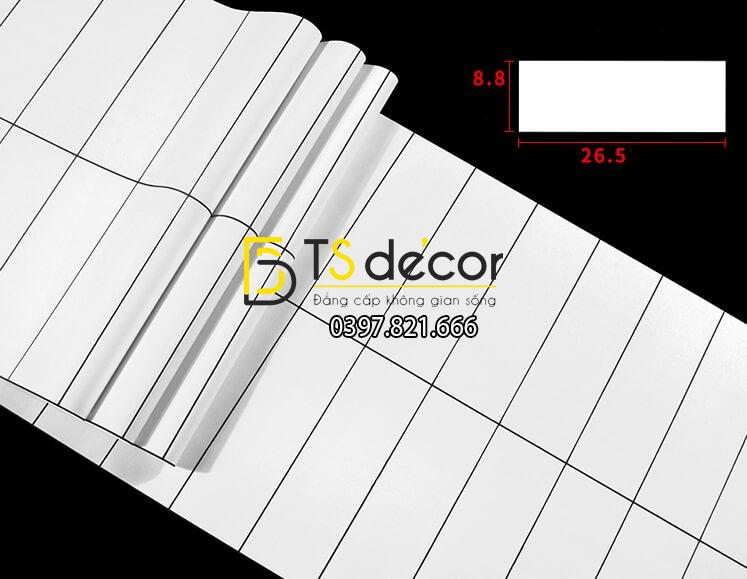 Kích thước họa tiết Giấy dán tường hình chữ nhật trắng đen hiện đại 3D292