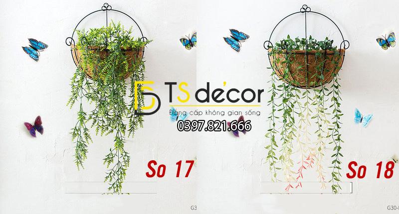 Lẵng hoa rơm trang trí quán cafe trà sữa DC04 – 06