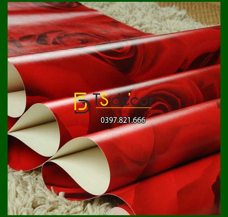 Giay-dan-tuong-hoa-hong-3D232 màu đỏ spa