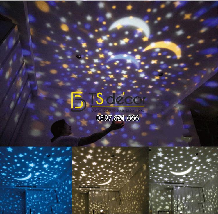 Quà tặng đèn ngủ tạo không gian 3D DPS1 mô hình trăng sao
