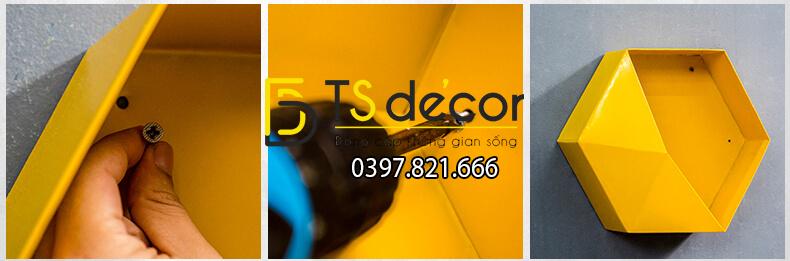 Treo Kệ lục giác trang trí tường KLG