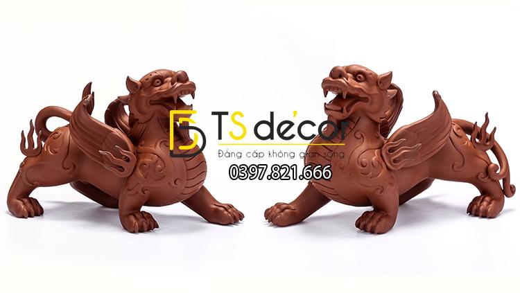 Tượng Kỳ lân trang trí DTT05 màu đỏ