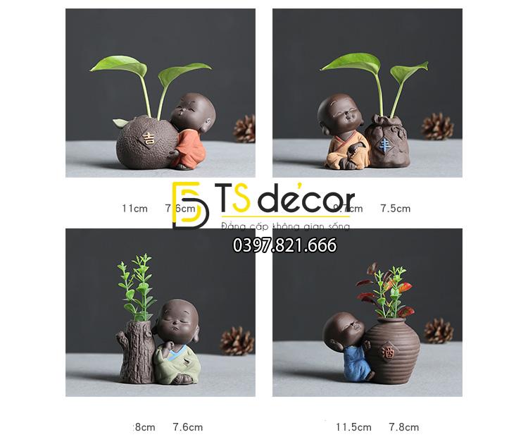 Tượng nhà sư nhỏ dễ thương DTT04-01