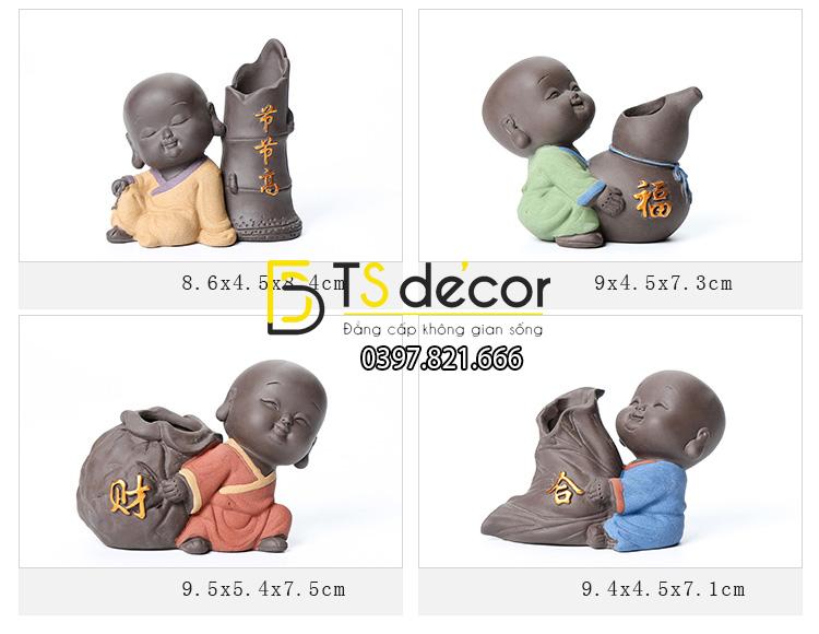 Tượng nhà sư nhỏ dễ thương DTT04-01