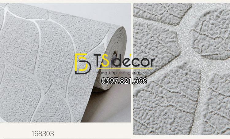 Bề mặt Giấy dán tường hoa cúc 3D161 màu xám