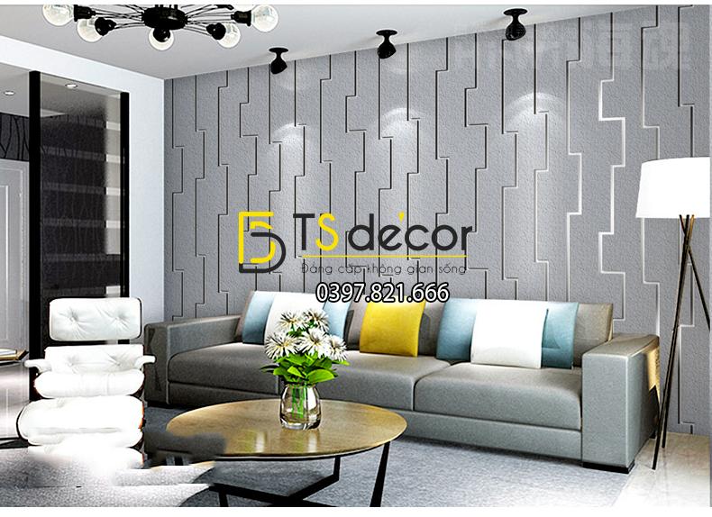 Giấy dán tường họa tiết vi mạch điện tử màu xám