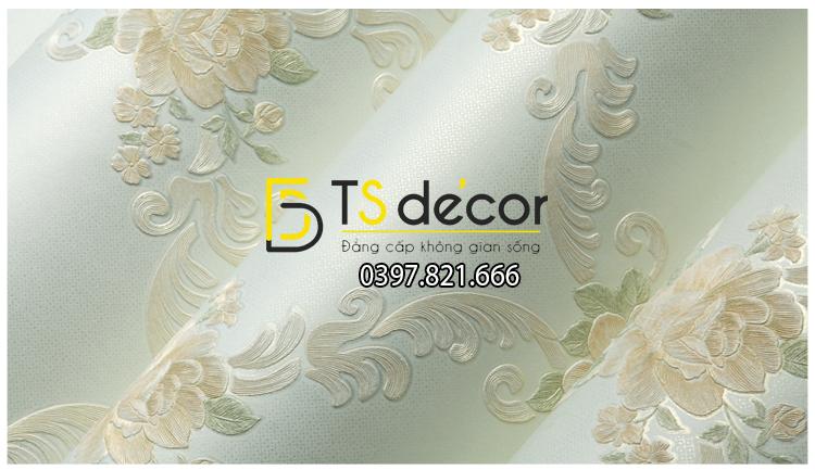 Giấy dán tường phòng khác countryside 3D149 màu xanh