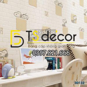 Giấy Dán Tường Phòng Trẻ Em Họa Tiết Cho Snoopy 3D132