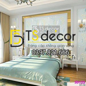 Giấy Dán Tường Họa Tiết Chùm Hoa Dập Nổi 3D123