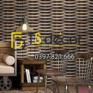 Giấy Dán Tường Họa Tiết Tre Đan Lát 3D163