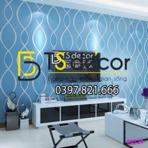 Giấy Dán Tường Sọc Sóng Biển 3D129