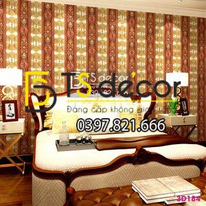 Giấy Dán Tường Kẻ Sọc Kiểu Hoàng Gia 3D184