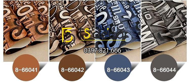 Các màu của Giấy dán tường chữ cái 3D111