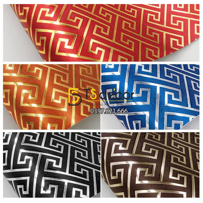 5 màu Giấy dán tường phòng thờ móc vuông 3D318