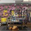 Giấy dán tương hoa osaka hồng 3D323 trang trí shop quần áo Giấy dán tương hoa osaka hồng 3D323 trang trí shop quần áo