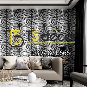 Giấy dán tường 3d họa tiết da hổ 3D321