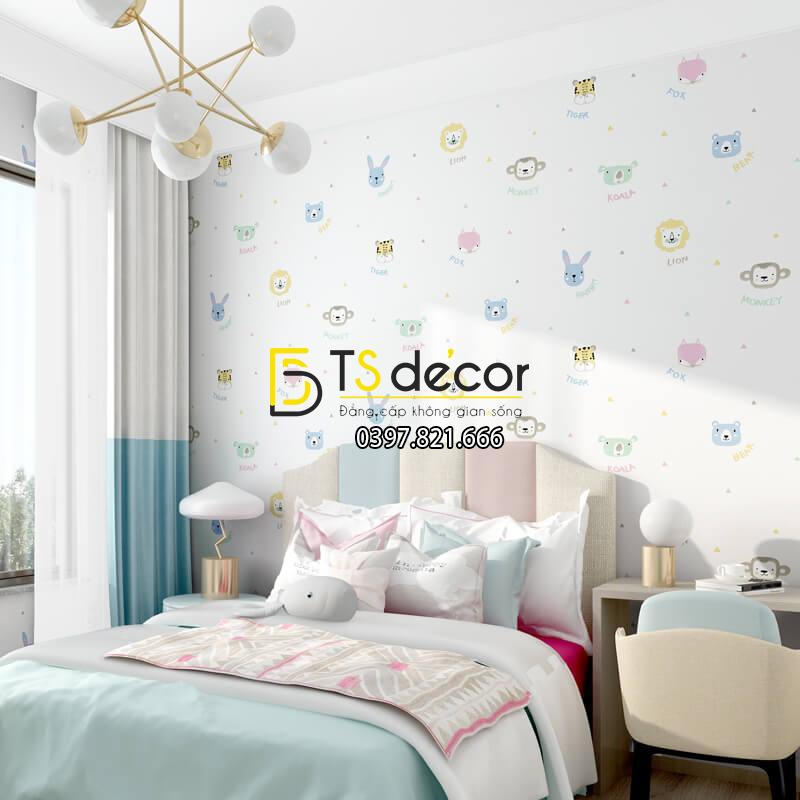 Giấy dán tường hoạt hình cho bé