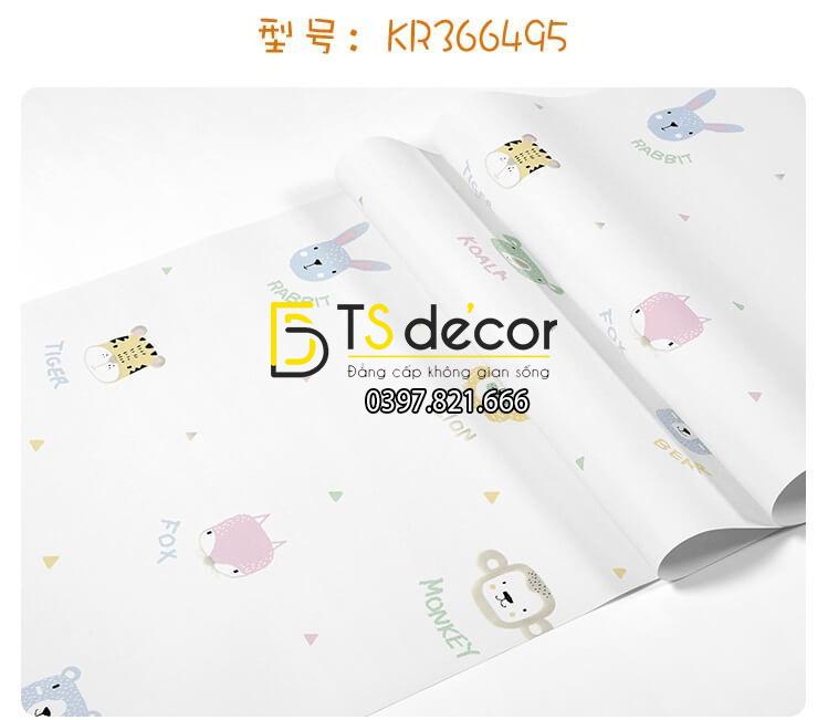 Giấy dán tường hoạt hình cho bé 3d325