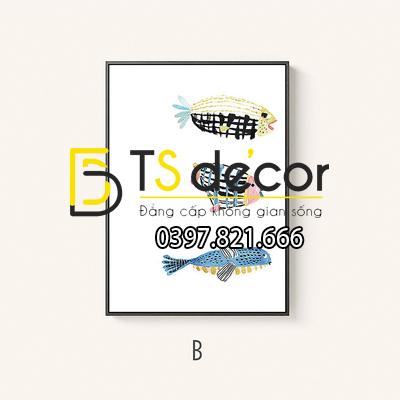 Tranh treo tường 3 con cá