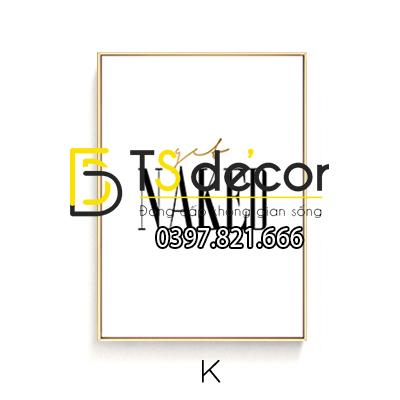 Tranh treo tường chữ NAKED