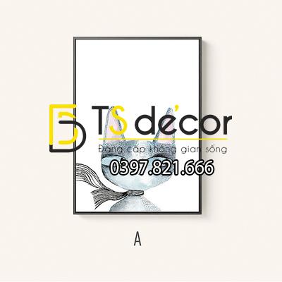 Tranh treo tường con mèo