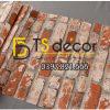 Be mat Giay dan tuong giả gach do loang trang 3D251 Be mat Giay dan tuong giả gach do loang trang 3D251