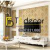 Giấy dán tường hoa Châu âu cổ điển sang trọng 3D333 màu nâu phòng khách Giấy dán tường hoa Châu âu cổ điển sang trọng 3D333 màu nâu phòng khách