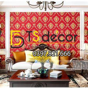 Giấy dán tường hoa Châu âu cổ điển 3D333