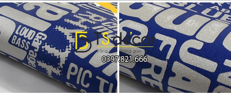 Bề mặt Giấy dán tường karaoke vũ công ban nhạc 3D337 tông xanh