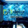 Giấy dán tường mực loang 3D336 tông xanh dương quán karaoke Giấy dán tường mực loang 3D336 tông xanh dương quán karaoke