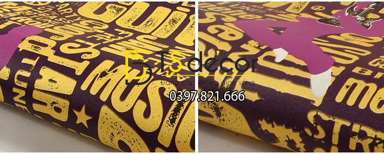 Bề mặt Giấy dán tường karaoke vũ công ban nhạc 3D337 tông vàng