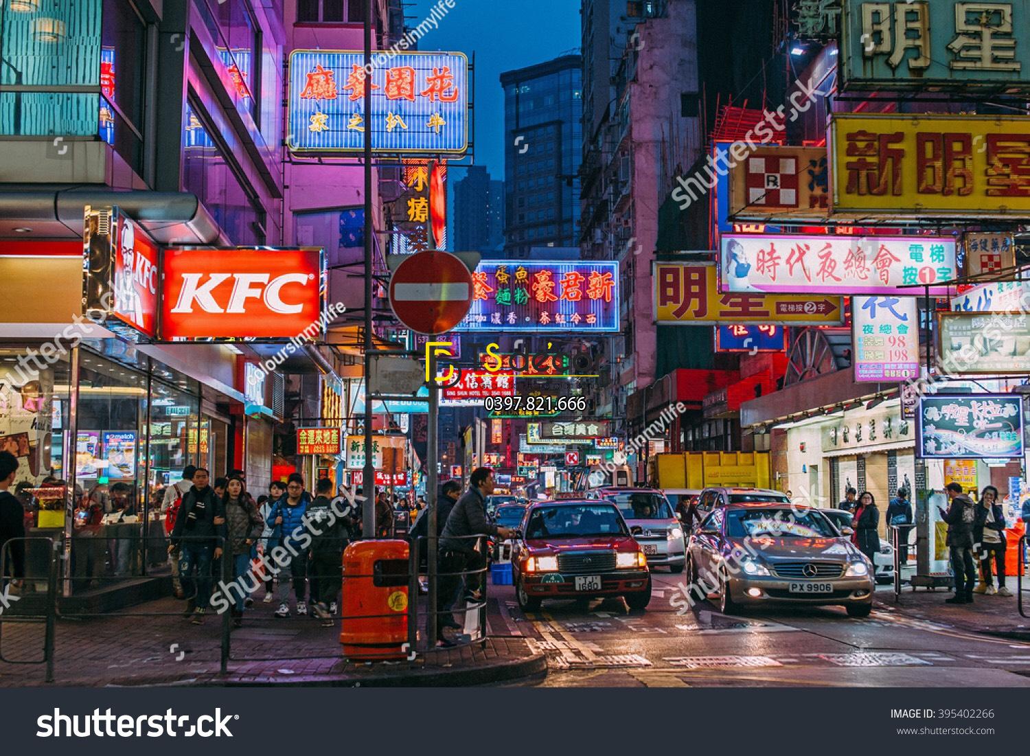 Tranh dán tường HONG KONG