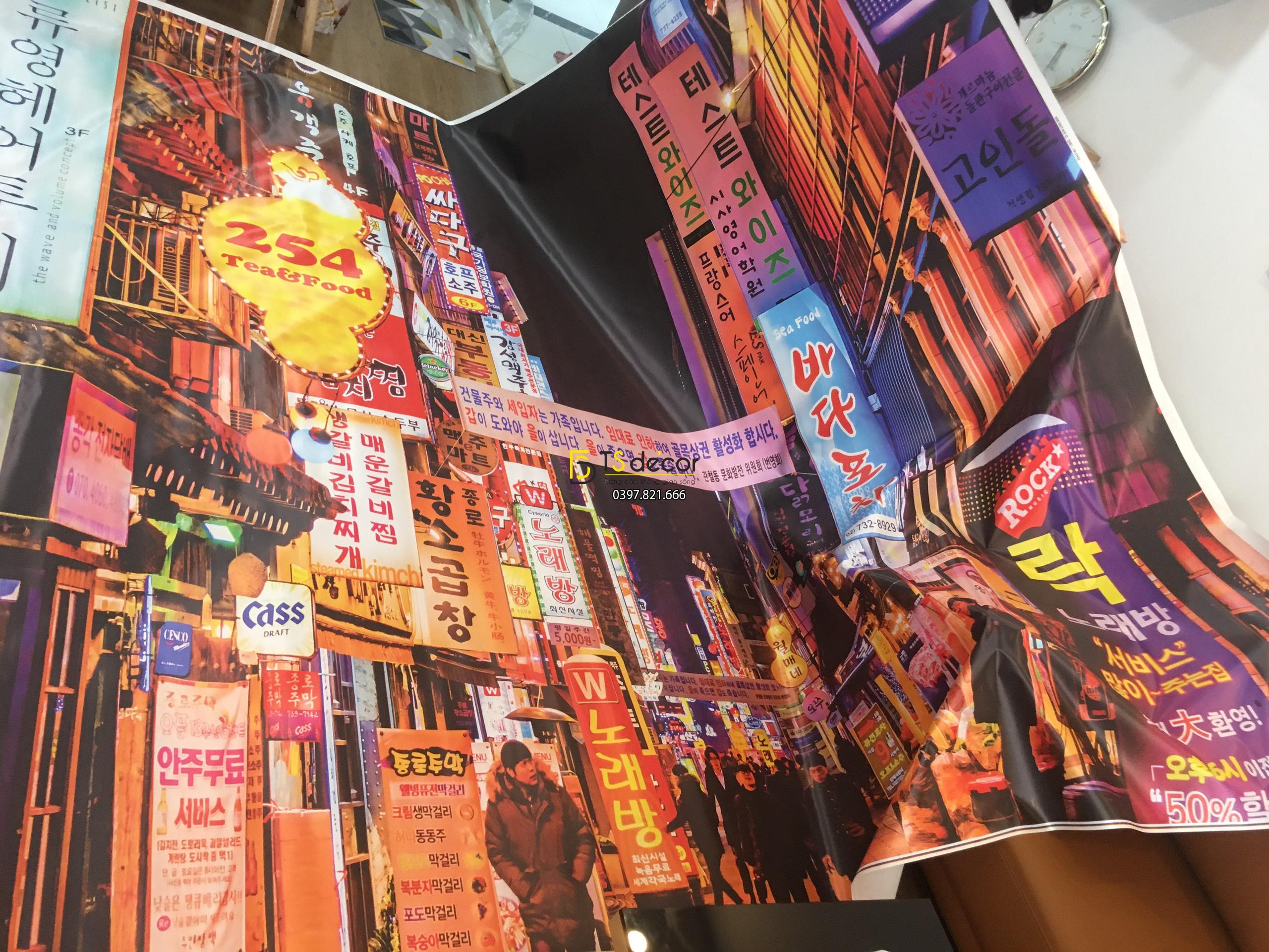 Tranh Dán Tường 3D Phong Cách Hàn Quốc