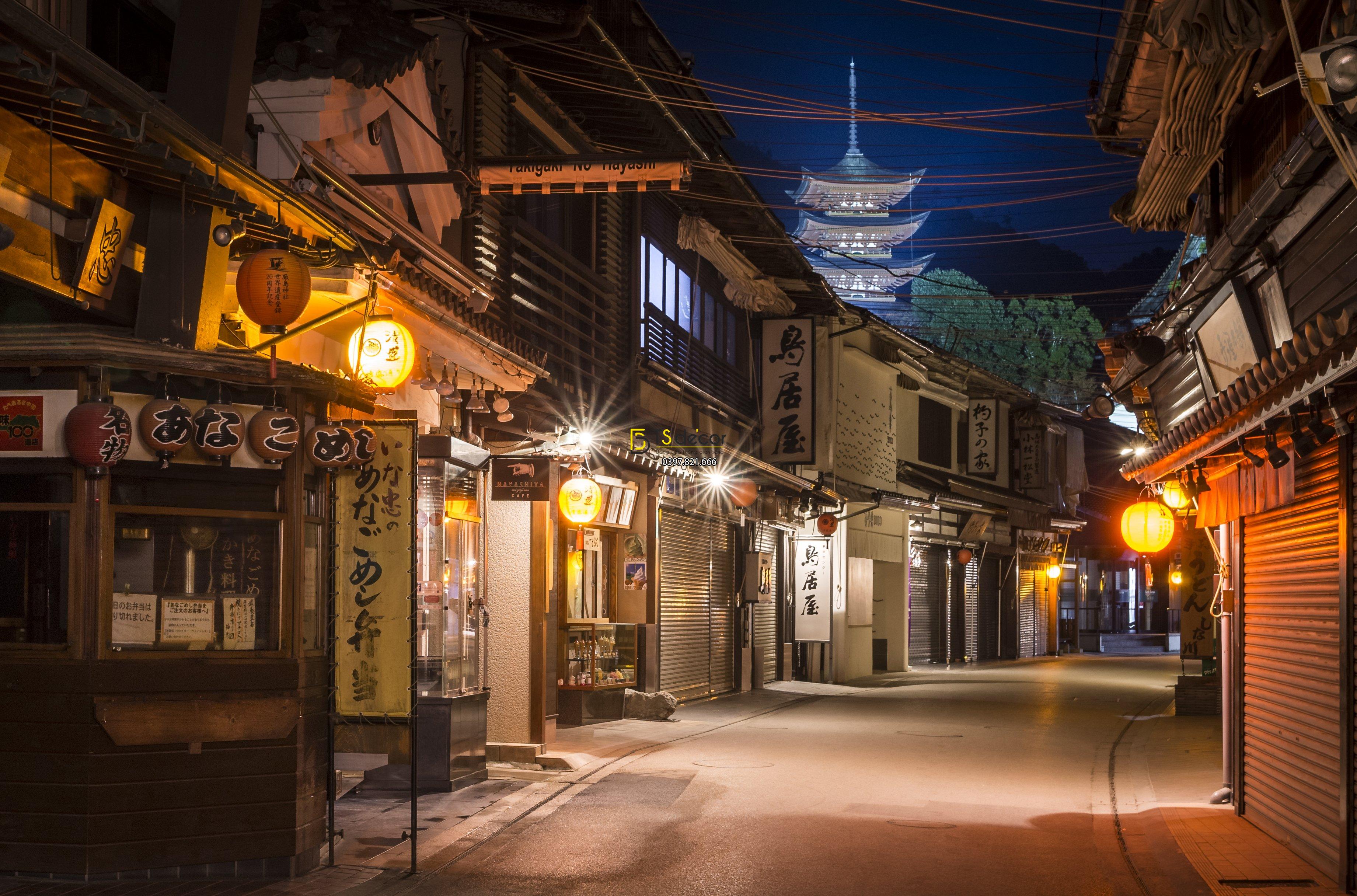 Hẻm phố Nhật Bản Japan về đêm