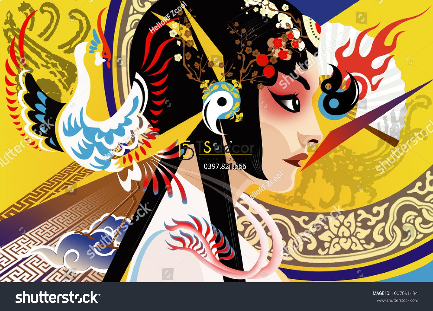 Tranh Cải Lương Tuồng Trèo Hong Kong Trung Quốc