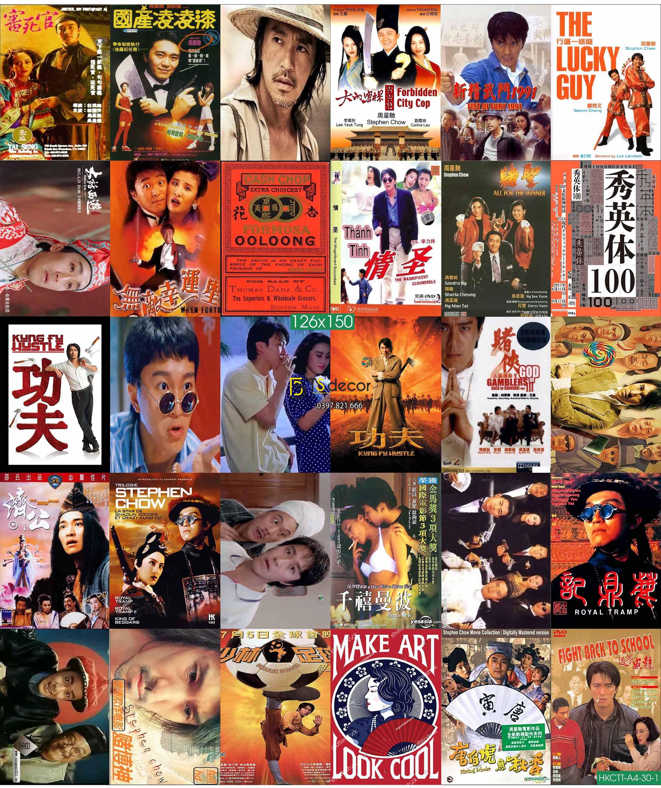 Decal dán tường diễn viên Châu Tinh Trì