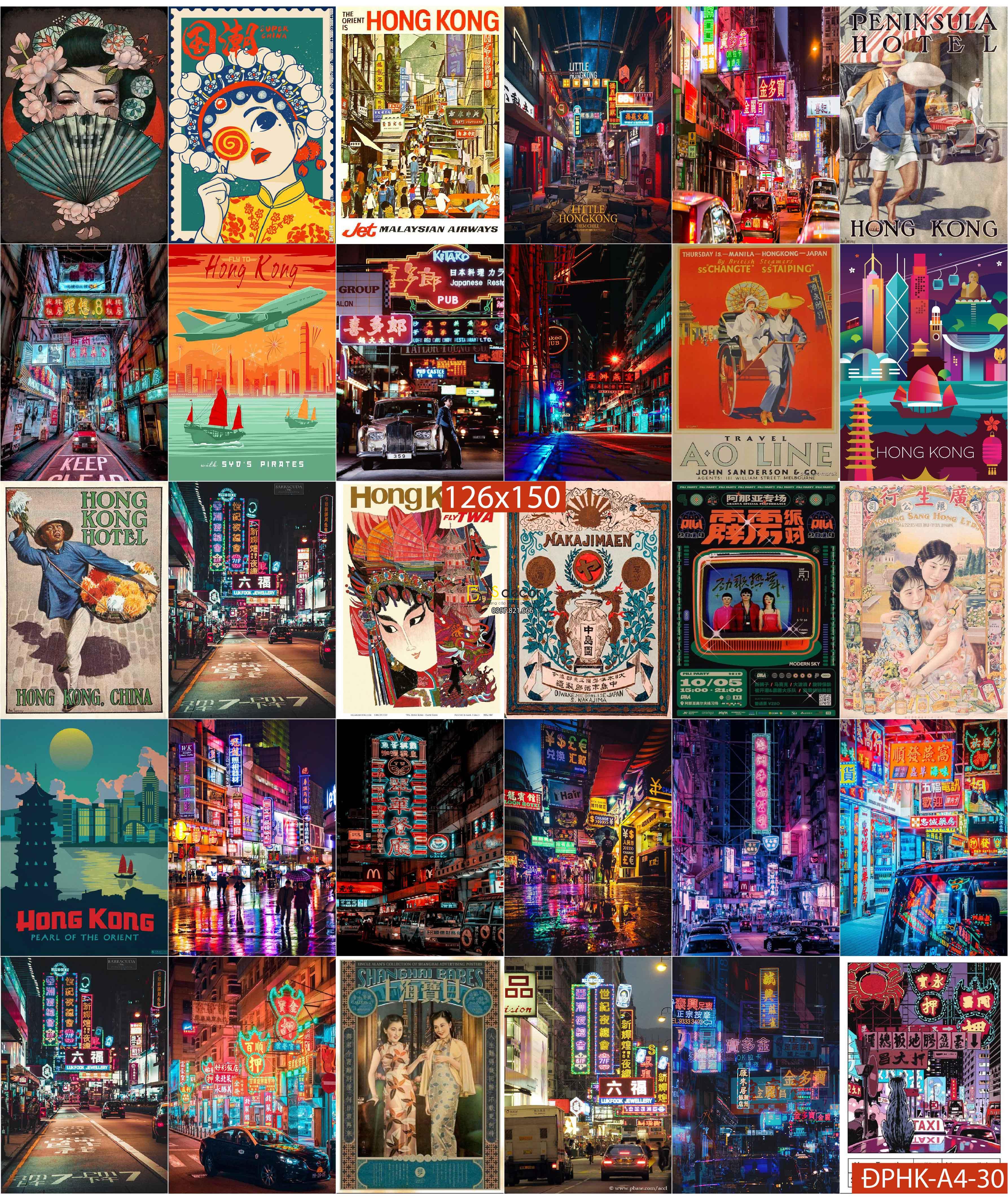 Decal Đường Phố Hong Kong HKDP-A4-30