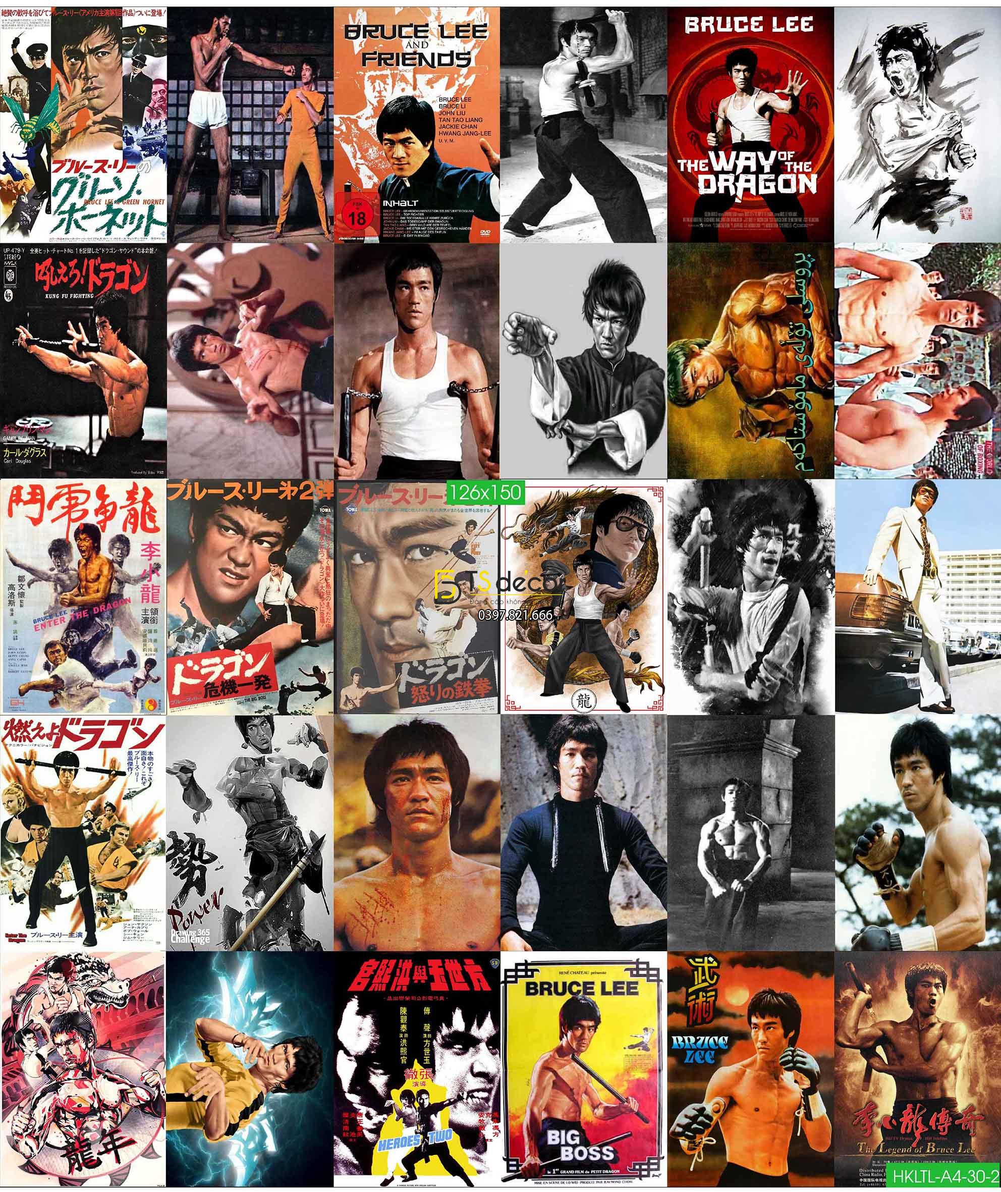 Decal dán tường diễn viên Lý Tiểu Long