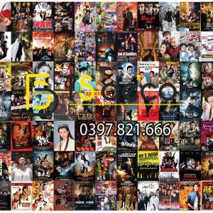 Combo 105 tờ Decal dán tường Hong Kong TVB Khổ A4,A5